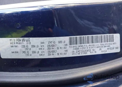 2018 Chrysler Pacifica Touring L Plus z USA, uszkodzony, nr VIN 2C4RC1EG3JR230729